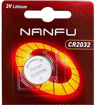 Батарея Nanfu CR2032, 3V, 1 шт. (CR2032-1B)