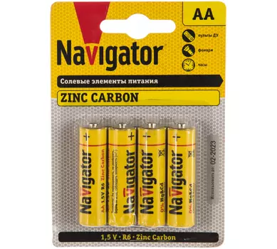 Батарея Navigator AA (LR06/15А), 1.5V, 4шт. (94758)