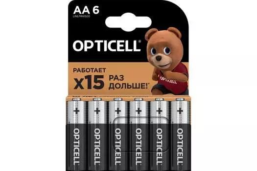 Батарейка OPTICELL Basic, AA (LR6), 1.5V, 6 шт. (5051006)
