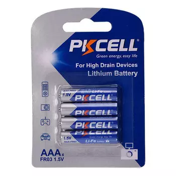Батарея PKCELL, 1.5V, 4шт. (18645)