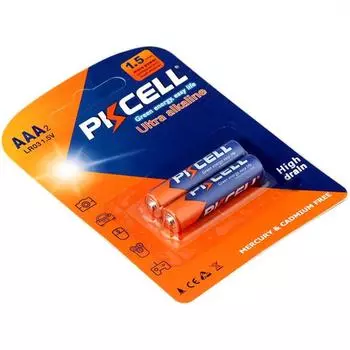 Батарейка PKCELL LR03-2B, AAA (LR03/24А), 1.5V, 2 шт