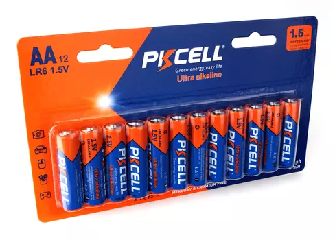 Батарея PKCELL LR6-12B, AA, 1.5V, 12шт