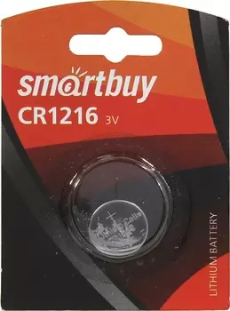 Батарея Smartbuy CR1216, 3V, 1шт. (SBBL-1216-1B)