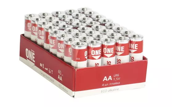 Батарея Smartbuy ONE, AA, 1.5V, 40шт. (SOBA-2A40S-Eco)