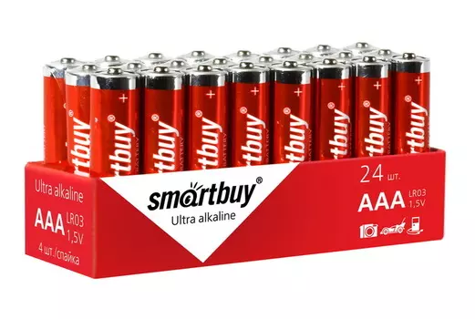 Батарея Smartbuy SBBA-3A24S, AAA, 1.5V, 24шт