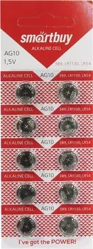 Батарея Smartbuy SBBB-AG10-10B (LR54, 1.5V) уп. 10 шт [297191]