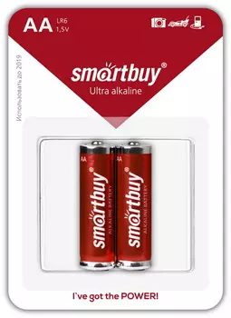 Батарея Smartbuy Ultra Alkaline, AA, 1.5V, 2шт. (SBBA-2A02B)