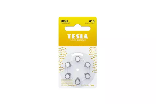 Батарея TESLA HEARING, A10, 1.45V, 6шт. (8594183391632)