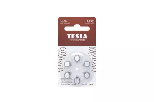 Батарея TESLA HEARING, PR41, 1.45V, 6шт. (8594183391656)