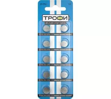 Батарея Трофи AG9, 394, LR939, LR45, 1.5V, 10 шт. (C0034937)