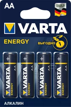 Батарейка Varta Energy, AA (LR06/15А), 1.5V, 4 шт. (04106213414)