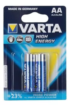 Батарейка Varta High Energy, AA (LR6), 1.5V, 2 шт. (04906121412)