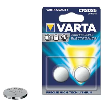 Батарейка Varta Lithium, CR2025, 3V, 2 шт. (06025101402)