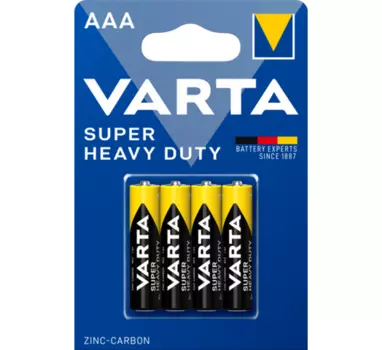 Батарея Varta Super Heavy Duty, AAA (LR03/24А), 1.5 В, 4шт. (02003101414)