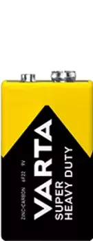 Батарея Varta Super Heavy Duty, крона (6LR61/6LF22/1604A/6F22), 9 В, 1шт. (02022101411)
