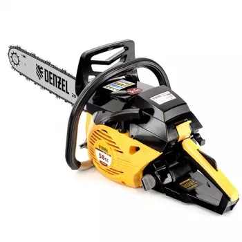 Бензопила Denzel DGS-5820, 4.1 л.с., бензиновая, шина 50 см, шаг 0.325 дюйма, емкость топливного бака 0.55 л, 9.2кг (95235)