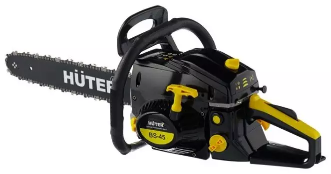 Бензопила Huter BS-45, 2300Вт, 3.1 л.с., бензиновая, шина 45 см, шаг 0.325 дюйма, емкость топливного бака 0.55 л, 7кг (70/6/2)