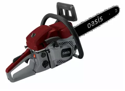 Бензопила OASIS GS-4516 (R), 2 кВт, 2.7 л.с., бензиновая, шина 40 см, шаг 0.325 дюйма, емкость топливного бака 560 мл, 6.5 кг