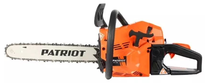 Бензопила PATRIOT PT 445, 2200Вт, 2.9 л.с., бензиновая, шина 40 см, шаг 0.325 дюйма, емкость топливного бака 0.55 л, 4.8кг (220104445)