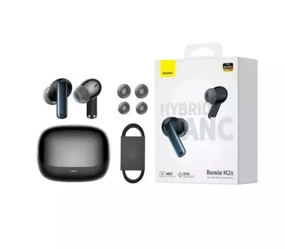 Наушники TWS Baseus Bowie M2s, черный (NGTW350101)