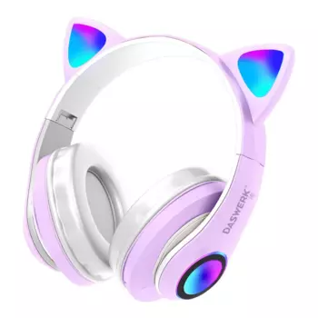 Беспроводная гарнитура Daswerk STN-28, Bluetooth, jack 3.5 мм, фиолетовый (513801)