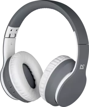 Беспроводная гарнитура Defender FreeMotion B580, mini jack 3.5 mm, серый (63582)