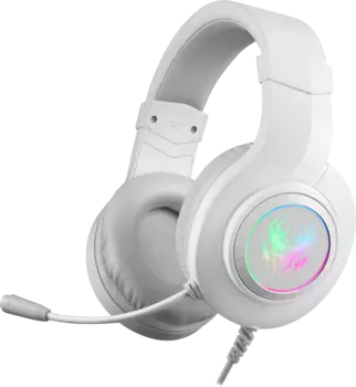 Беспроводная гарнитура Defender Ghost LED, 2xJack 3.5mm/USB, белый (64605)