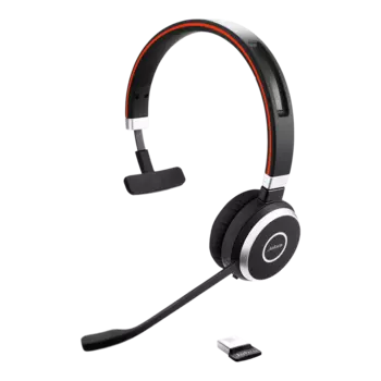 Беспроводная гарнитура Jabra Evolve 65, моно, Bluetooth, USB, черный/красный (6593-823-309 )