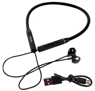 Беспроводная гарнитура Lenovo QE08, черный (QXD1B07931)