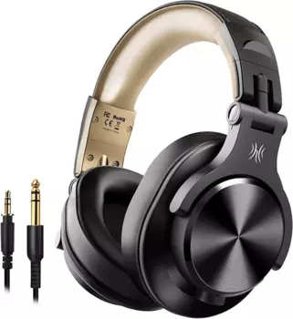 Беспроводная гарнитура ONEODIO A70, черный/золотой (A70)