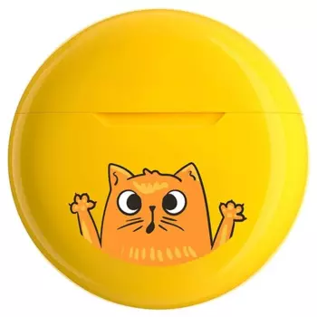 Наушники TWS Qumo ViBE «Cat», желтый (42363)