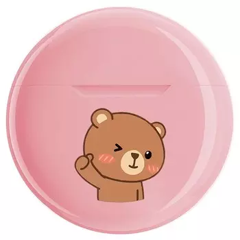 Наушники TWS Qumo ViBE «Teddy», розовый (42340)