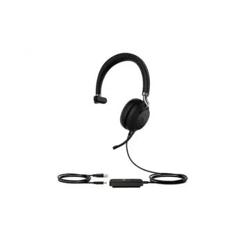 Беспроводная гарнитура Yealink UH38, моно, Bluetooth, USB, 2 м, черный/серебристый (UH38 Mono UC-W/O BAT)