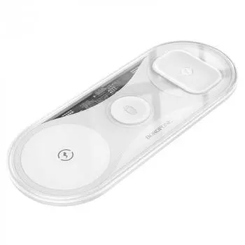 беспроводная сетевая зарядка Borofone BQ19, 15 Вт, универсальная, белый (6974443389241)