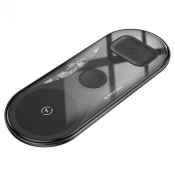 беспроводная сетевая зарядка Borofone BQ19, 15 Вт, универсальная, черный (6974443389234)