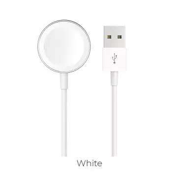 Беспроводное зарядное устройство Hoco CW16, 0,35, для Apple Watch, белый (6957531089049)