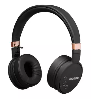 Беспроводные наушники Hyundai H-HP300B, jack 3.5 mm, черный (1473017)