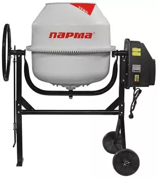 Бетоносмеситель Парма БСЛ-180Ч, однофазный, 700 Вт, объем смесителя 180 л, скорость вращения барабана 23 об/мин (02.001.00037)