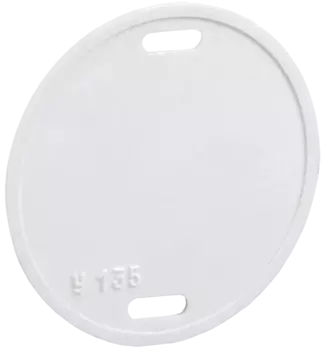 Бирка кабельная IEK У-135, круг, пластик, белый (UZMA-BIK-Y135-R)