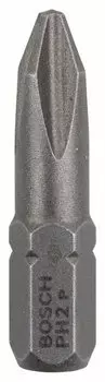 Бита односторонняя BOSCH Extra Hard PH2, 25мм, 1/4 (тип Е), 3шт. (2607001511)