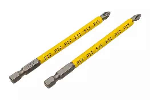 Бита односторонняя FIT Профи PH2, 100 мм, 1/4 (тип Е), магнитная, 2 шт. (57509)