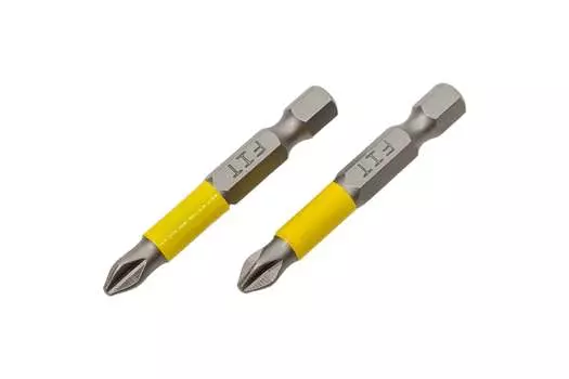 Бита односторонняя FIT Профи PH2, 50 мм, 1/4 (тип Е), магнитная, 2 шт. (57505)
