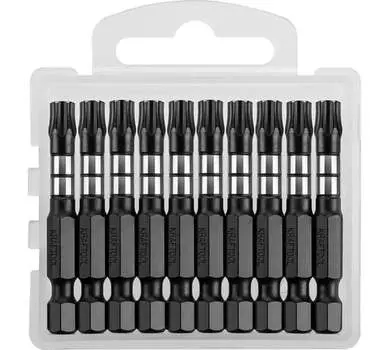 Бита односторонняя Kraftool Impact Pro TX30, 50 мм, 1/4 (тип Е), магнитная, ударная, 10 шт. (26195-30-50-S10)
