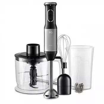 Блендер погружной BQ HB62PS 1.3 кВт, черный/серебристый