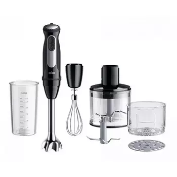 Блендер погружной Braun MQ55254MBK 1 кВт, черный (MQ55254MBK)