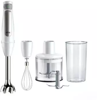 Блендер погружной Braun MultiQuick 7 1 кВт, белый/серебристый (MQ7035I)