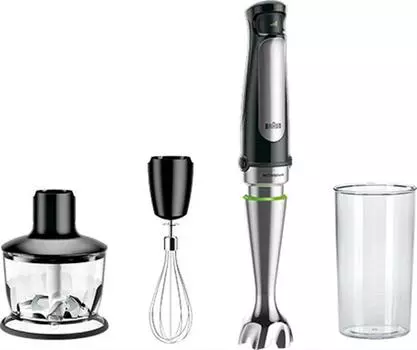 Блендер погружной Braun Multiquick 7 MQ7035X 850Вт, 500мл, черный/серебристый (0X22111290)