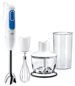 Блендер погружной Braun Sauce MQ3035WH 700 Вт, 13500 об./мин, белый/голубой (0000269469)