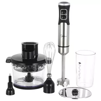 Блендер погружной Midea MC-BL801 2000Вт, 600мл, серебристый/черный (MC-BL801)