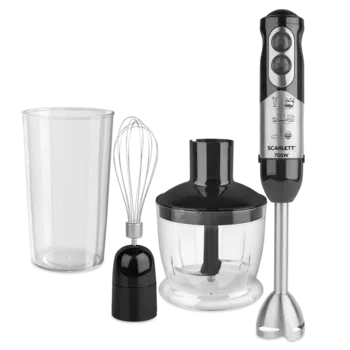 Блендер погружной Scarlett SC-HB42F15 700Вт, 600мл, черный/серебристый (SC-HB42F15)